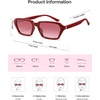 image:imageSOJOS Retro Rectangular Polarized Sunglasses Womens Men 90s Trendy Narrow Sun Glasses Slim Sunnies SJ2730RedRed Grading