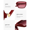 image:imageSOJOS Retro Rectangular Polarized Sunglasses Womens Men 90s Trendy Narrow Sun Glasses Slim Sunnies SJ2730RedRed Grading