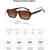 image:imageSOJOS Retro Rectangular Polarized Sunglasses Womens Men 90s Trendy Narrow Sun Glasses Slim Sunnies SJ2730TortoiseBrown Grading