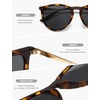 image:imageSOJOS Round Polarized Sunglasses for Women TR90 Lightweight Frame SJ2716  Unisex running driving fishing golf outdoor activities UV400 protection multiple fashion colorsTortoiseGrey