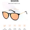 image:imageSOJOS Round Polarized Sunglasses for Women TR90 Lightweight Frame SJ2716  Unisex running driving fishing golf outdoor activities UV400 protection multiple fashion colorsBlackPink