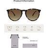 image:imageSOJOS Round Polarized Sunglasses for Women TR90 Lightweight Frame SJ2716  Unisex running driving fishing golf outdoor activities UV400 protection multiple fashion colorsTortoiseGradient Brown