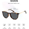 image:imageSOJOS Round Polarized Sunglasses for Women TR90 Lightweight Frame SJ2716  Unisex running driving fishing golf outdoor activities UV400 protection multiple fashion colorsTortoiseGrey