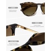 image:imageSOJOS Round Polarized Sunglasses for Women TR90 Lightweight Frame SJ2716  Unisex running driving fishing golf outdoor activities UV400 protection multiple fashion colorsTortoiseGradient Brown