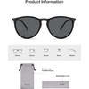 image:imageSOJOS Round Polarized Sunglasses for Women TR90 Lightweight Frame SJ2716  Unisex running driving fishing golf outdoor activities UV400 protection multiple fashion colorsBlackGrey