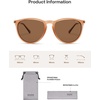 image:imageSOJOS Round Polarized Sunglasses for Women TR90 Lightweight Frame SJ2716  Unisex running driving fishing golf outdoor activities UV400 protection multiple fashion colorsClear BrownBrown