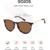 image:imageSOJOS Round Polarized Sunglasses for Women TR90 Lightweight Frame SJ2716  Unisex running driving fishing golf outdoor activities UV400 protection multiple fashion colorsBrownBrown
