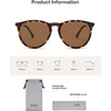 image:imageSOJOS Round Polarized Sunglasses for Women TR90 Lightweight Frame SJ2716  Unisex running driving fishing golf outdoor activities UV400 protection multiple fashion colorsBrownBrown