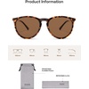 image:imageSOJOS Round Polarized Sunglasses for Women TR90 Lightweight Frame SJ2716  Unisex running driving fishing golf outdoor activities UV400 protection multiple fashion colorsTortoiseBrown