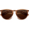 image:imageSOJOS Round Polarized Sunglasses for Women TR90 Lightweight Frame SJ2716  Unisex running driving fishing golf outdoor activities UV400 protection multiple fashion colorsClear BrownBrown