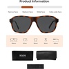 image:imageSOJOS Tangle Free Retro Polarized Aviator Sunglasses for Women MenXLarge  Ultra Light amp Flexible TR90 FramesHandmade Acetate TemplesUV400 protection TAC LensesIdeal for Driving and All SportsDemigrey