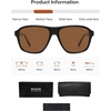 image:imageSOJOS Tangle Free Retro Polarized Aviator Sunglasses for Women MenXLarge  Ultra Light amp Flexible TR90 FramesHandmade Acetate TemplesUV400 protection TAC LensesIdeal for Driving and All SportsBlackbrown