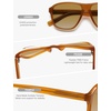 image:imageSOJOS Tangle Free Retro Polarized Aviator Sunglasses for Women MenXLarge  Ultra Light amp Flexible TR90 FramesHandmade Acetate TemplesUV400 protection TAC LensesIdeal for Driving and All SportsBrownbrown