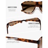 image:imageSOJOS Tangle Free Retro Polarized Aviator Sunglasses for Women MenXLarge  Ultra Light amp Flexible TR90 FramesHandmade Acetate TemplesUV400 protection TAC LensesIdeal for Driving and All SportsTortoisebrown