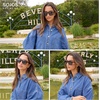 image:imageSOJOS Tangle Free Retro Polarized Aviator Sunglasses for Women MenXLarge  Ultra Light amp Flexible TR90 FramesHandmade Acetate TemplesUV400 protection TAC LensesIdeal for Driving and All SportsDemigrey