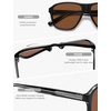 image:imageSOJOS Tangle Free Retro Polarized Aviator Sunglasses for Women MenXLarge  Ultra Light amp Flexible TR90 FramesHandmade Acetate TemplesUV400 protection TAC LensesIdeal for Driving and All SportsBlackbrown