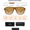 image:imageSOJOS Tangle Free Retro Polarized Aviator Sunglasses for Women MenXLarge  Ultra Light amp Flexible TR90 FramesHandmade Acetate TemplesUV400 protection TAC LensesIdeal for Driving and All SportsBrownbrown