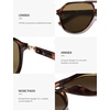 image:imageSOJOS Tangle Free Trendy Polarized Aviator Sunglasses for Women MenXLarge  Sturdy Light Weight PC Frames and TemplesSleek Copper ElementsUV400 protection TAC LensesIdeal for Driving and All SportsTortoisebrown