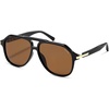 image:imageSOJOS Tangle Free Trendy Polarized Aviator Sunglasses for Women MenXLarge  Sturdy Light Weight PC Frames and TemplesSleek Copper ElementsUV400 protection TAC LensesIdeal for Driving and All SportsBlackbrown