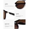 image:imageSOJOS Tangle Free Trendy Polarized Aviator Sunglasses for Women MenXLarge  Sturdy Light Weight PC Frames and TemplesSleek Copper ElementsUV400 protection TAC LensesIdeal for Driving and All SportsBlackbrown
