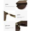 image:imageSOJOS Tangle Free Trendy Polarized Aviator Sunglasses for Women MenXLarge  Sturdy Light Weight PC Frames and TemplesSleek Copper ElementsUV400 protection TAC LensesIdeal for Driving and All SportsGreenbrown