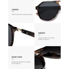 image:imageSOJOS Tangle Free Trendy Polarized Aviator Sunglasses for Women MenXLarge  Sturdy Light Weight PC Frames and TemplesSleek Copper ElementsUV400 protection TAC LensesIdeal for Driving and All SportsDemigrey