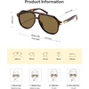 image:imageSOJOS Tangle Free Trendy Polarized Aviator Sunglasses for Women MenXLarge  Sturdy Light Weight PC Frames and TemplesSleek Copper ElementsUV400 protection TAC LensesIdeal for Driving and All SportsTortoisebrown