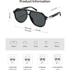 image:imageSOJOS Tangle Free Trendy Polarized Aviator Sunglasses for Women MenXLarge  Sturdy Light Weight PC Frames and TemplesSleek Copper ElementsUV400 protection TAC LensesIdeal for Driving and All SportsBlackgrey