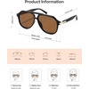 image:imageSOJOS Tangle Free Trendy Polarized Aviator Sunglasses for Women MenXLarge  Sturdy Light Weight PC Frames and TemplesSleek Copper ElementsUV400 protection TAC LensesIdeal for Driving and All SportsBlackbrown