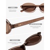 image:imageSOJOS Trendy Oval TR90 Polarized Sunglasses Womens Men SJ2720  Unisex design UV400 protection lenses driving outdoor retro activitiesBrownBrown
