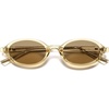 image:imageSOJOS Trendy Oval TR90 Polarized Sunglasses Womens Men SJ2720  Unisex design UV400 protection lenses driving outdoor retro activitiesChampagneLight Brown
