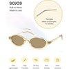 image:imageSOJOS Trendy Oval TR90 Polarized Sunglasses Womens Men SJ2720  Unisex design UV400 protection lenses driving outdoor retro activitiesChampagneLight Brown