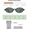image:imageSOJOS Trendy Oval TR90 Polarized Sunglasses Womens Men SJ2720  Unisex design UV400 protection lenses driving outdoor retro activitiesGreenGrey