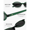 image:imageSOJOS Trendy Oval TR90 Polarized Sunglasses Womens Men SJ2720  Unisex design UV400 protection lenses driving outdoor retro activitiesGreenGrey