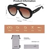 image:imageSOJOS Trendy Oversized Polarized Aviator Sunglasses Womens Men SJ2390  Retro Vintage 70s Style UV Protection Shield Sun GlassesBlackGradient Dark Brown