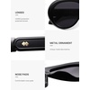 image:imageSOJOS Trendy Oversized Polarized Aviator Sunglasses Womens Men SJ2390  Retro Vintage 70s Style UV Protection Shield Sun GlassesBlackGrey