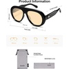 image:imageSOJOS Trendy Oversized Polarized Aviator Sunglasses Womens Men SJ2390  Retro Vintage 70s Style UV Protection Shield Sun GlassesBlackLight Brown