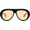 image:imageSOJOS Trendy Oversized Polarized Aviator Sunglasses Womens Men SJ2390  Retro Vintage 70s Style UV Protection Shield Sun GlassesBlackLight Brown