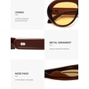 image:imageSOJOS Trendy Oversized Polarized Aviator Sunglasses Womens Men SJ2390  Retro Vintage 70s Style UV Protection Shield Sun GlassesChocolate BrownLight Yellow