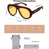 image:imageSOJOS Trendy Oversized Polarized Aviator Sunglasses Womens Men SJ2390  Retro Vintage 70s Style UV Protection Shield Sun GlassesChocolate BrownLight Yellow