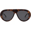 image:imageSOJOS Trendy Oversized Polarized Aviator Sunglasses Womens Men SJ2390  Retro Vintage 70s Style UV Protection Shield Sun GlassesDark TortoiseGrey