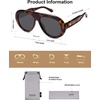 image:imageSOJOS Trendy Oversized Polarized Aviator Sunglasses Womens Men SJ2390  Retro Vintage 70s Style UV Protection Shield Sun GlassesDark TortoiseGrey