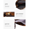 image:imageSOJOS Trendy Oversized Polarized Aviator Sunglasses Womens Men SJ2390  Retro Vintage 70s Style UV Protection Shield Sun GlassesDark TortoiseGrey