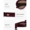 image:imageSOJOS Trendy Oversized Polarized Aviator Sunglasses Womens Men SJ2390  Retro Vintage 70s Style UV Protection Shield Sun GlassesDeep BurgundyReddishbrown