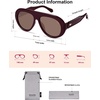 image:imageSOJOS Trendy Oversized Polarized Aviator Sunglasses Womens Men SJ2390  Retro Vintage 70s Style UV Protection Shield Sun GlassesDeep BurgundyReddishbrown