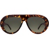 image:imageSOJOS Trendy Oversized Polarized Aviator Sunglasses Womens Men SJ2390  Retro Vintage 70s Style UV Protection Shield Sun GlassesLeopardGradient Greyishgreen