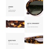 image:imageSOJOS Trendy Oversized Polarized Aviator Sunglasses Womens Men SJ2390  Retro Vintage 70s Style UV Protection Shield Sun GlassesLeopardGradient Greyishgreen