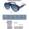 image:imageSOJOS Trendy Oversized Polarized Aviator Sunglasses Womens Men SJ2390  Retro Vintage 70s Style UV Protection Shield Sun GlassesNavy BlueGradient Blue