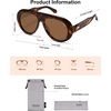 image:imageSOJOS Trendy Oversized Polarized Aviator Sunglasses Womens Men SJ2390  Retro Vintage 70s Style UV Protection Shield Sun GlassesTortoiseBrown