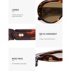 image:imageSOJOS Trendy Oversized Polarized Aviator Sunglasses Womens Men SJ2390  Retro Vintage 70s Style UV Protection Shield Sun GlassesTortoiseRetro Brown